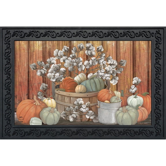 Briarwood Lane Pumpkins and Willows Autumn Doormat