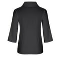 thumbnail image 5 of Oalirro Trendy Tops for Women 2023 V Neck Long Sleeve Womens Shirts Casual Summer Black, 5 of 6