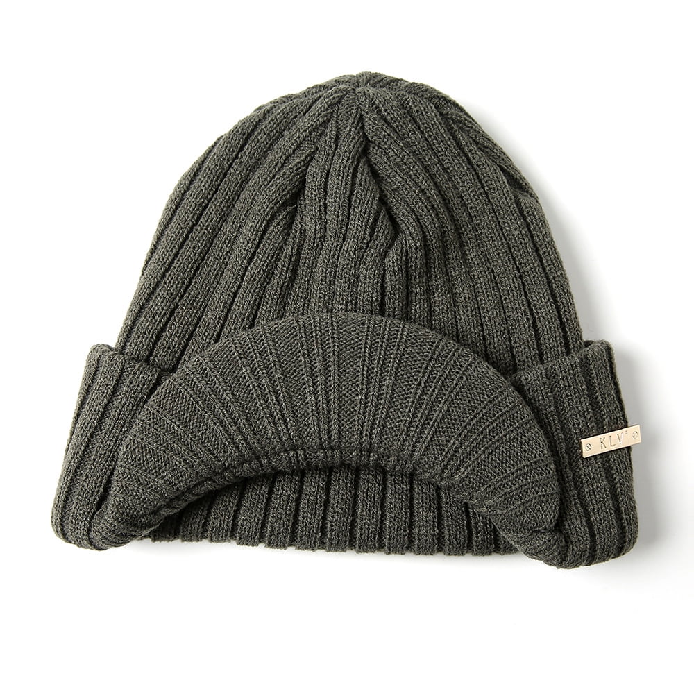 Peaked Cap Hat Knit Ski Hunting Army 
