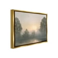 thumbnail image 4 of Stupell Industries Misty Pond Reflection Landscape Photography Gold Floater Framed Canvas Art Print Wall Art, 21 x 17, 4 of 10