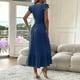 thumbnail image 5 of mfyjkho Vestidos para mujer, Vestido largo bohemio liso con escote en V para mujer, para playa, sin mangas, color liso Vestidos de playa para mujer m, 5 of 7