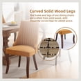 thumbnail image 6 of Mid Century Dining Chairs Dining Chairs Set of 2，Linen Tufted Kitchen Dining Room Chair with Solid Wood Legs, Fabric Upholstered Dining Chair, 6 of 7