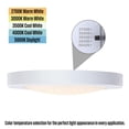 thumbnail image 2 of Westinghouse Lighting 6 Inch 8 Watt Dimmable LED Indoor/Outdoor Flush Mount Fixture with Color Temperature Selection, White Finish, Frosted Polycarbonate Shade, 2 of 7