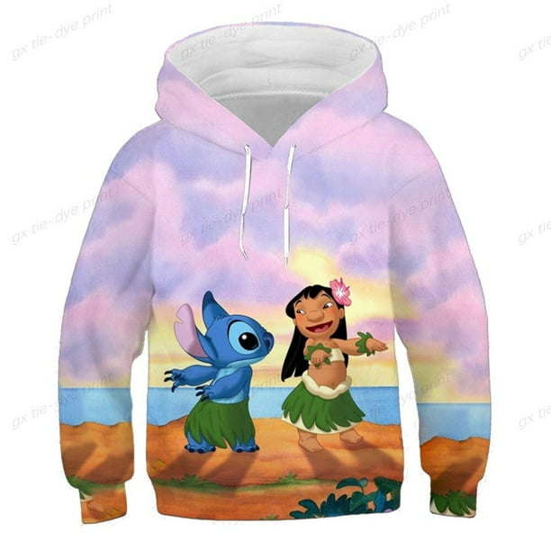 Ninos Ninas ninos Disney Stitch dibujos animados sudaderas con capucha Tops 3 14 anos ninos algodon manga larga sudadera ninos nino bebe ropa 100 zhangmengya CONDUJO Walmart en linea