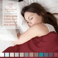 thumbnail image 4 of Empyrean Bedding Premium Flat Sheets – 2-Pack “110 GSM” Top Bed Sheets Double Brushed Microfiber Thick and Comfortable Flat Sheets Set, Luxurious & Soft Hotel Hypoallergenic, Full, Burgundy Red, 4 of 5