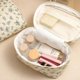 thumbnail image 5 of Bolsa de maquillaje uekeboag grande de viaje acolchada con estampado floral de algodón, 5 of 6