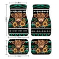 thumbnail image 6 of Renewold American Tribal Highland Cow Sunflower Green Auto Carpet Car Floor Mats for Car Van Truck Sedan SUV, 4 PCS Auto Mats Front & Rear Full Set with Anti-slip Backing Universal Fit, 6 of 7