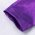 thumbnail image 3 of Leotardos de gimnasia para niñas - Shiny Waves Dance Ballet Unitard de manga larga - Premium de secado rápido y tela suave 8 (7-8 años) Soledad Niñas gimnasia leotardos, 3 of 10