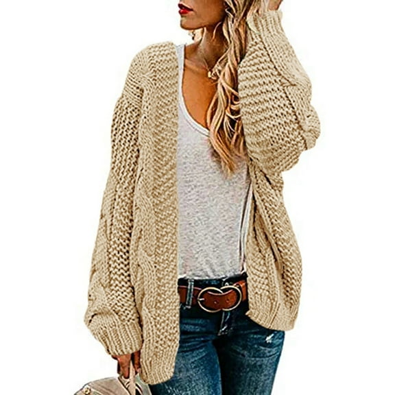 Womens Oversized Cardigan Sweaters Long Sleeve Loose Knit Outwear