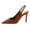 Brown, variant on XIMIN Women's Heels Slingback Pointed Stretch Strap Closed Toe Kitten Heels Pumps Shoes for Wedding Party Commuting Office Footwear (9, Blue)