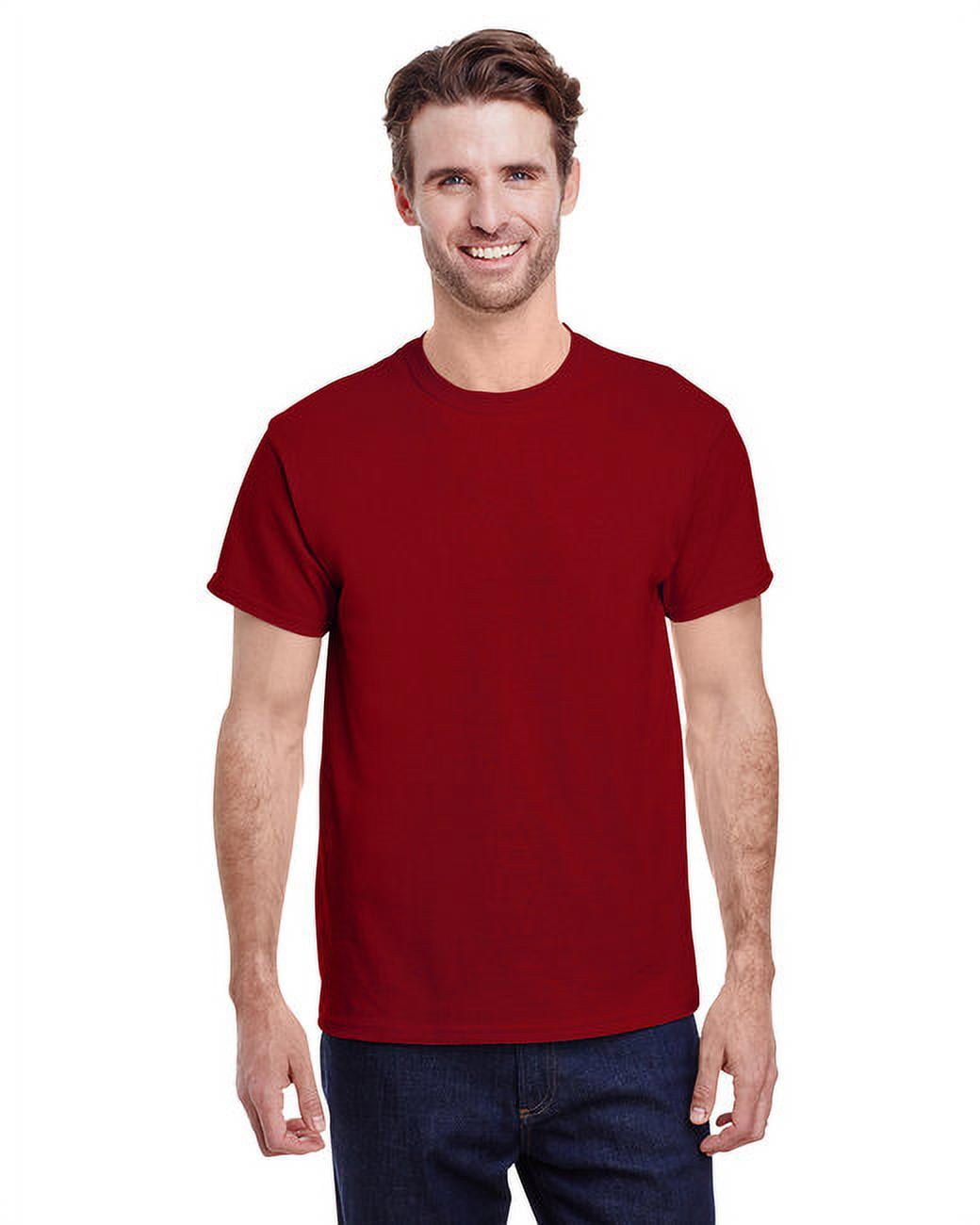 Gildan G500 Adult Unisex Garnet Heavy Cotton T-Shirts, 3 Pack in Size S ...