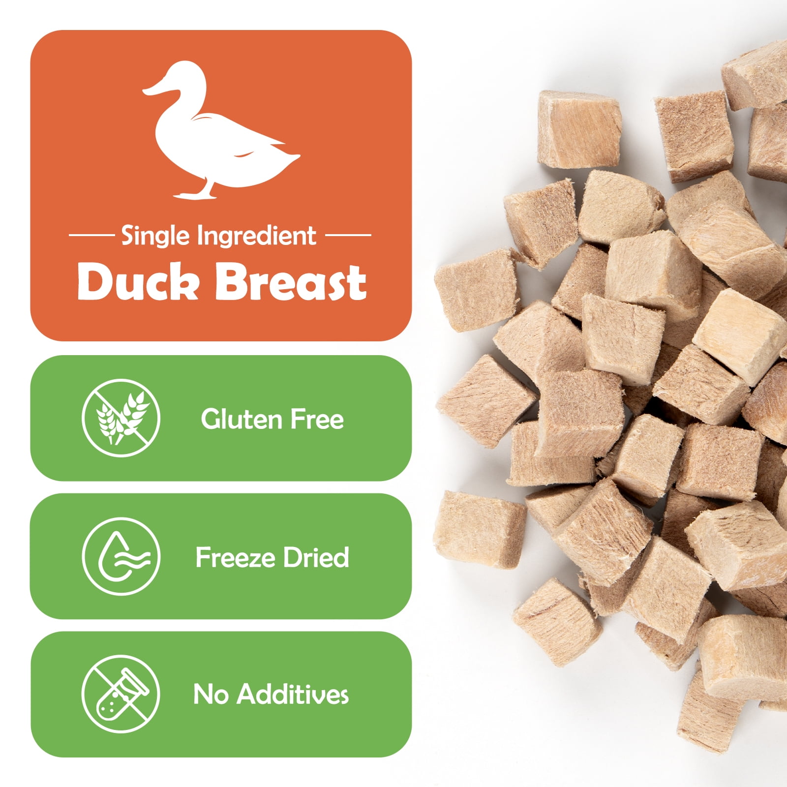 MON2SUN Duck Freeze Dried Dog Treats, 9.5 oz