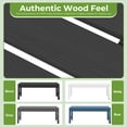 thumbnail image 5 of SERWALL 2-Person Outdoor Bench Backless, HDPE Patio Bench Weather-Resistant, 700 Lbs Weight Capacity Garden Bench, Wood-Like Low Maintenance for Yard, Porch & Backyard, Black, 5 of 14
