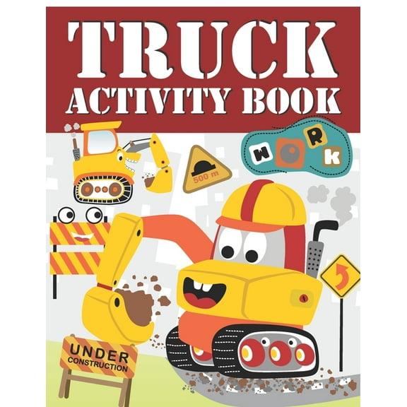 Truck Activity Book: Coloring, Mazes, Hidden Pictures, Puzzles and More(Activity book for Kids), (Paperback)
