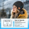 thumbnail image 4 of Bluetooth Beanie Hat with LED Light, Built-in Microphone and Stereo Speakers Upgrade Music Knitted Hat USB Rechargeable Music Hat, 4 of 8