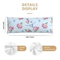thumbnail image 2 of Body Pillow Cover - Soft Body Pillow Pillowcase, Tower flower Butterfly Breathable Long Body Pillow Case Cover with Invisible Zipper 20x60in, 2 of 5