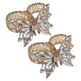 thumbnail image 3 of 2 piezas accesorios de cortina de mariposa hebilla de resorte de corbata oro plata perla, 3 of 9