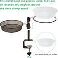 SNYNUXX Deck Bird Feeders Deck Mount Bird Bath Spa for Dual Use Deck