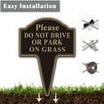 thumbnail image 4 of Do Not Drive Or Park On Grass Sign Yuntarda 2-Pack 10 X14 Stay Off Grass Sign With Integrated Stake Rust-Free Aluminum Yard Sign Easy Install For Outdoor Use, 4 of 5