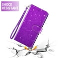 thumbnail image 4 of Asuwish Compatible with Samsung Galaxy A10s Wallet Phone Case and Tempered Glass Screen Protector Flip Credit Card Holder Stand Bling Glitter Cell Cover for A01S M01S Women Purple, 4 of 9