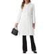 thumbnail image 2 of Abrigo de cuello INSPIRE CHIC para mujer, con botones, de manga larga, estilo A-line, casual, abrigo largo de invierno, tamaño S, color blanco crema, 2 of 6
