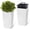 White, variant on 23" Tall Planter Set of 2, Outdoor Indoor Planter Pots, High Front Porch Planter Pots with Drainage Holes Water Level Monitor Inner Bucket, Automatic Watering, Convenience Instill, Black