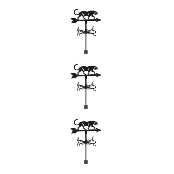 Cateissary Leopard Weathervane Farmhouse Weather Vane Arte de hierro para decoración de jardín Type1 NO1