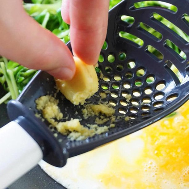 Colador Cuchara multifuncional Patata Ajo Prensa Colador Utensilios de cocina (Negro) Wdftyju Libre de BPA