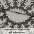 thumbnail image 6 of Superior 3-Pieces High-Durability Reversible Cotton Blend Bedspread Set, Queen, Charcoal, 6 of 8