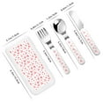 thumbnail image 2 of Salouo Hearts Pattern 3 Pieces Toddler Utensils, Kids Silverware Set Stainless Steel Utensils for Kids Children Safe Spoons Forks & Knife Dishwasher Safe, 2 of 8