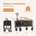 thumbnail image 2 of Chariot Pliable et Rabattable, Chariot Utilitaire de Jardin Robuste 220 Lb avec Roues Tout-Terrain pour Plage, Pelouse, Sports, Camping, Noir, 30 Pouces, 2 of 5