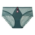 thumbnail image 2 of Cotton Underwear Womens Lace Underwear Comfortable Seamless Panties Floral Sheer Lace Bikini Briefs Green XL, 2 of 5