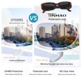 thumbnail image 4 of TINHAO Square Sunglasses for Women Men Trendy Retro Rectangle Sunglasses with Polarized UV 400 Protection Party Sunglasses, 4 of 7