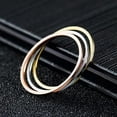 thumbnail image 4 of 1mm Titanium Steel Band Men Womens Silver/Gold/Rose Gold/Black Tail Ring Sz 4-11, 4 of 9