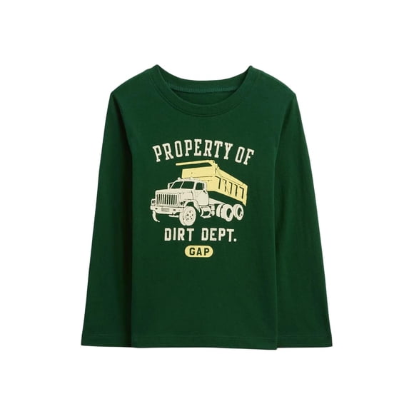 Remera de Manga Larga con Estampado para Bebés GAP Verde Manzana 2 Años