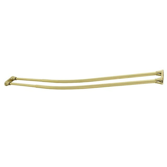 Kingston Brass CCD2172 Tringle de Rideau de Douche à Double Courbure Réglable en Acier Inoxydable Edenscape 60-72 Po, Laiton Poli