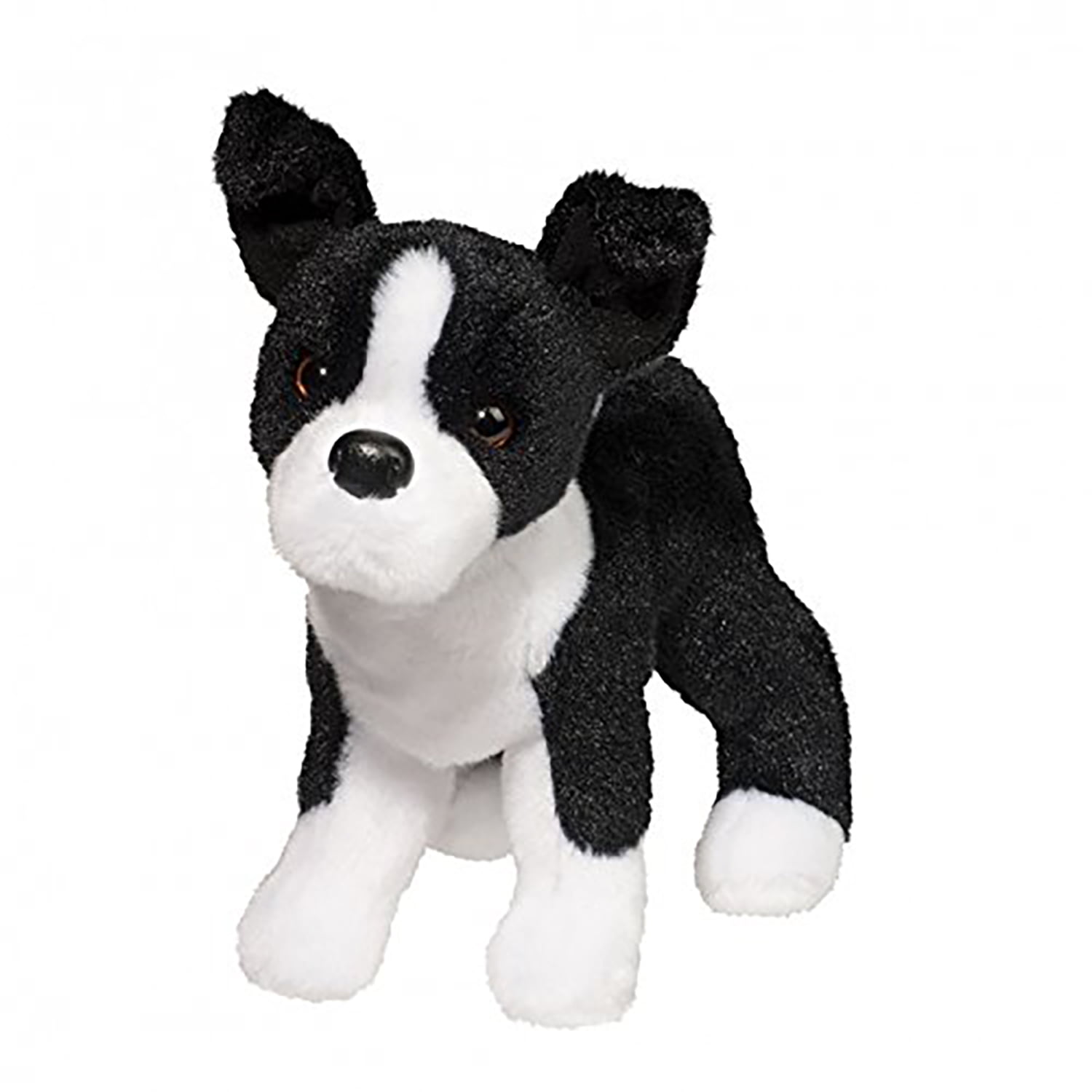 Aurora World Miyoni Boston Terrier Dog Plush Toy Black and White 9" High 