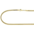 thumbnail image 2 of Real 10K Yellow Gold 3D Hollow Franco Box Link Chain 3mm Necklace 34 Inch, 2 of 6
