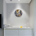 thumbnail image 5 of Yayeee Wall Clock Battery Operated 11.9" Silent Quartz Non-Ticking for Living Room Decor, Purple Flowers, 5 of 8