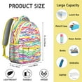 thumbnail image 6 of Geometric Shapes Texture Backpack Gift for Her or Him - Designer Laptop Bookbag for School, College, Work or Travel, Durable Daypack with Multiple Compartments, 6 of 6