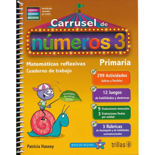 CARRUSEL DE NUMEROS 3 PRIMARIA EDITORIAL TRILLAS SA DE CV PATRICIA HASSEY ZAVALA