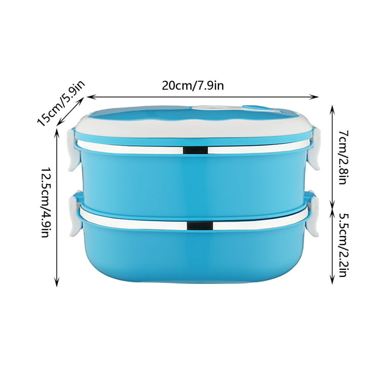 1/2/3 Layer Rectangle Stainless Steel Thermal Lunch Box Food Storage  Container