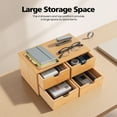 thumbnail image 3 of Bamboo Desk Organizer with 4 Drawers Tabletop Mini Small Drawer Storage Box for Store Various Daily Necessities, 3 of 16
