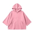 thumbnail image 6 of Besolor Teen Kids Girls Zip up Hoodies Fall Casual Loose Long Sleeve Outerwear Jacket Girl Sweatshirts with Pockets(9-10 Years,Pink), 6 of 6