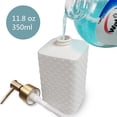 thumbnail image 6 of Gold Soap Dispenser, Ceramic Lotion Pump Bottle with Refined and Vintage Emboss, Home Decoration for Bathroom or Kitchen (White), 6 of 7