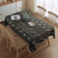 thumbnail image 2 of Rectangle Waterproof Tablecloth 60×84 Inch, Black Strip Boho Reusable Indoor/Outdoor Durable Table Cover for Party Kitchen Dinner Room Decor, 2 of 3