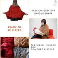 thumbnail image 4 of Manta tipo poncho EzRallora Boho Chic, portátil, de jacquard burdeos, 4 of 6