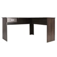 thumbnail image 1 of Escritorio de Oficina Secretarial en L Con 1 Cajon Fenix Wengue Mundo In Home Office, 1 of 8