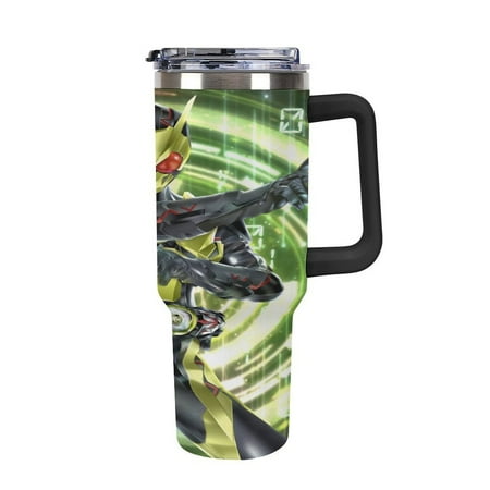 

Ka_men Rider Se_ries Anima Large Capacity Car Cup Stainless Steel Travel Mug Leak-Proof Tumbler with Handle And Straw Suitable for Men And Women 40oz