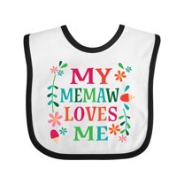 Inktastic My Memaw Loves Me Girl Grandchild Girls Baby Bib